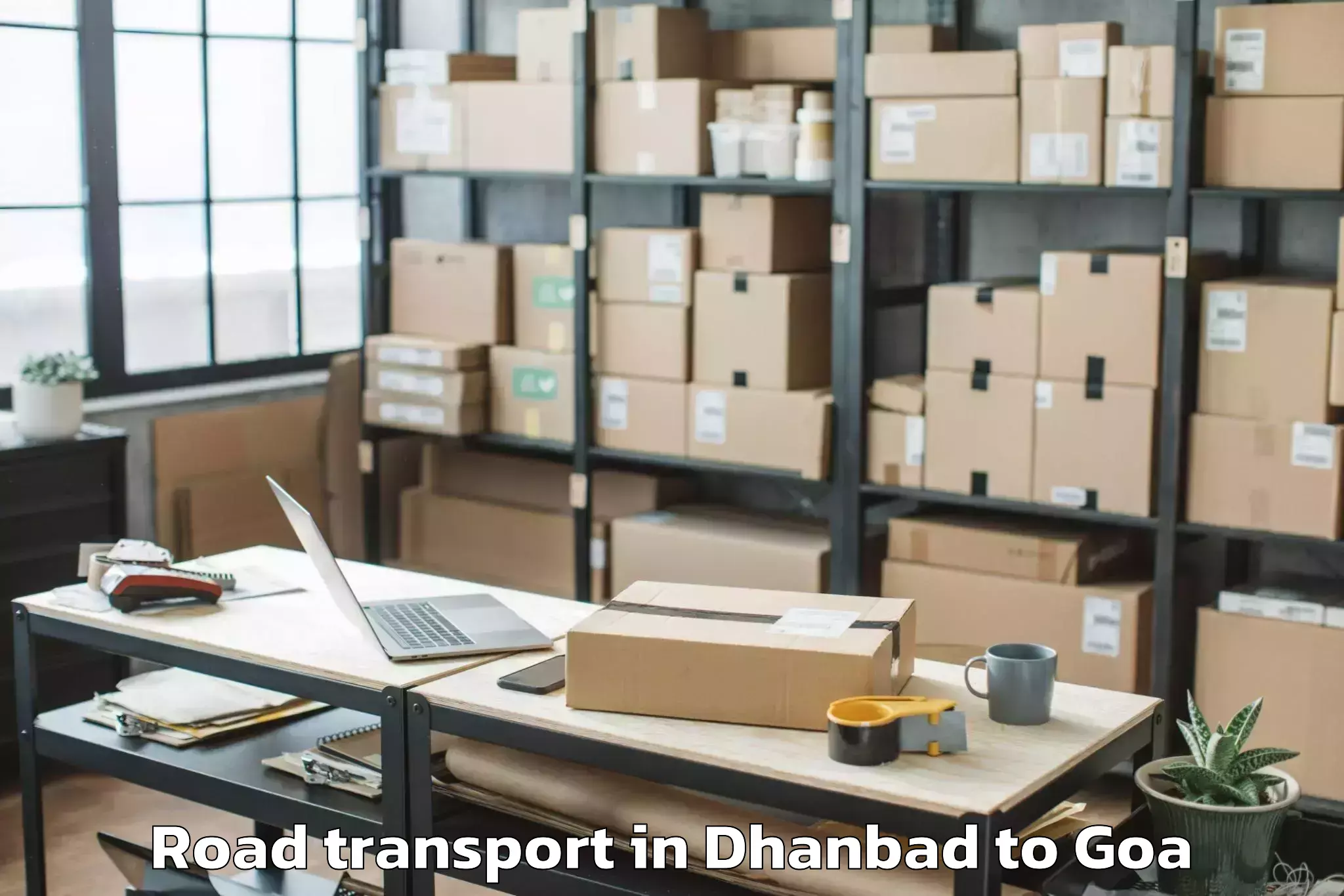 Easy Dhanbad to Chandor Road Transport Booking